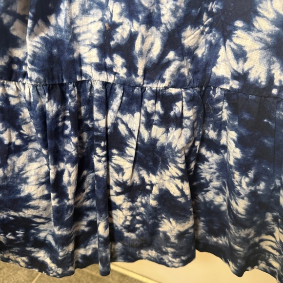 GAP Navy and White Tie-Dye Maxi Dress Sz 4 - Picture 4 of 9
